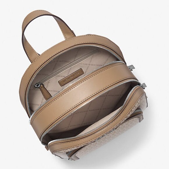 New Michael Kors Jaycee Medium Ombré Signature Logo Backpack Husk